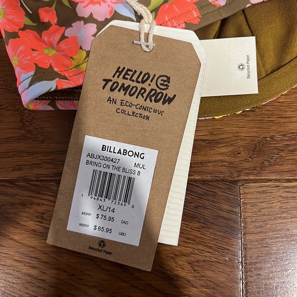 Billabong Bring On The Bliss Bralette Ruched Bikini Top XL - Picture 5 of 6